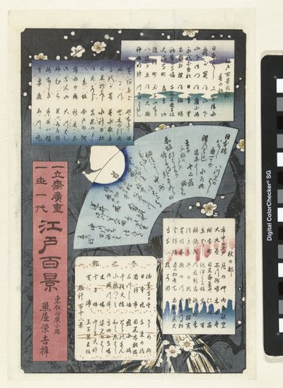 Table of Contents of the Series Hundred Views of Edo by Hiroshige (I) , Utagawa
