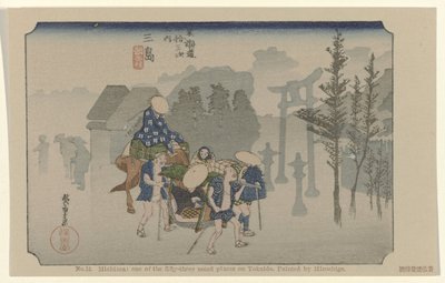 Mishima (No. 12. Mishima: One of the Fifty-Three Noted Places on Tokaido) by Hiroshige (I) , Utagawa