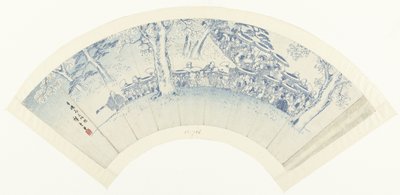 Sketch of Admiring the Blossoms by the Pleasure Houses by Hiroshige (I) , Utagawa