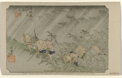 Shono (No. 46. Shono: One of the Fifty-Three Noted Places on Tokaido) by Hiroshige (I) , Utagawa