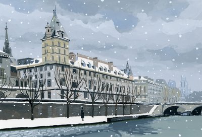 The Seine in Winter, 2015 by Hiroyuki Izutsu