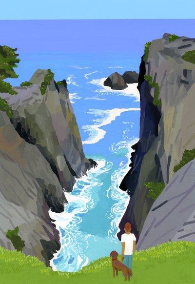 Walking with Dogs on the Rias Coast by Hiroyuki Izutsu