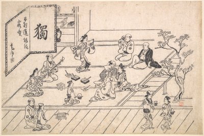 Interior Scene in the Yoshiwara by Hishikawa Moronobu