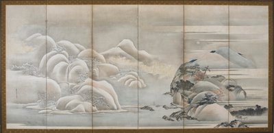 Landscape: Two of the Four Seasons, Autumn and Winter by Hishikawa Sori