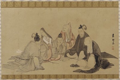 The Six Immortal Poets (Edo Period) by Hishikawa Sori