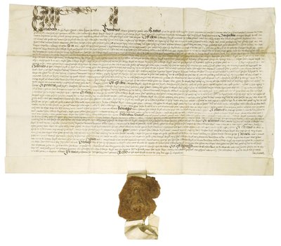 Document signed by Queen Elizabeth I with Royal Great Seal, 1564 by Historical Document