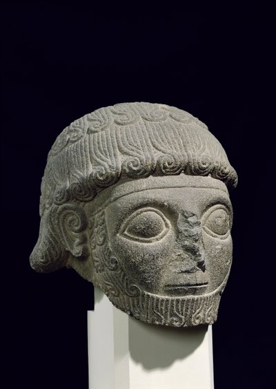 Head of a god, from Barak in Turkey, 18th-17th century BC by Hittite
