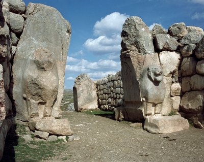 Lions Gate Set in the Walls of Hattusa by Hittite