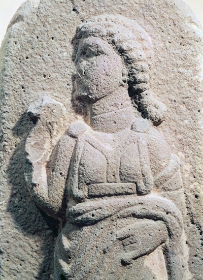Relief depicting a Hittite woman in traditional dress, from Syria by Hittite