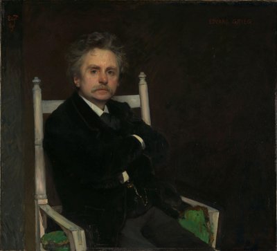 Portrait of the Composer Edvard Grieg by Hjalmer Eilif Emanuel Peterssen