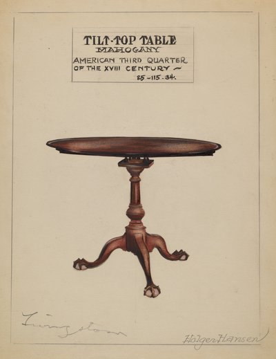 Tilt-top Table by Holger Hansen