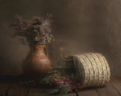Rustic Grapes and Blooms by Homeira moazami