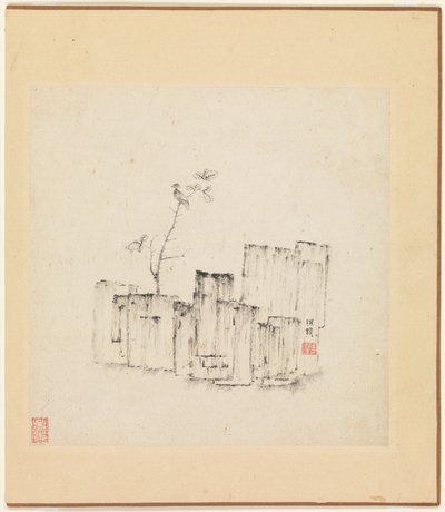 Miscellaneous Studies, one leaf dated 1619 by Hongshou Chen