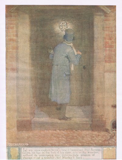 Let Any Man Explain to Me How It Happened That Scrooge Having His Key in the Lock of the Door, Not a Knocker but Marley