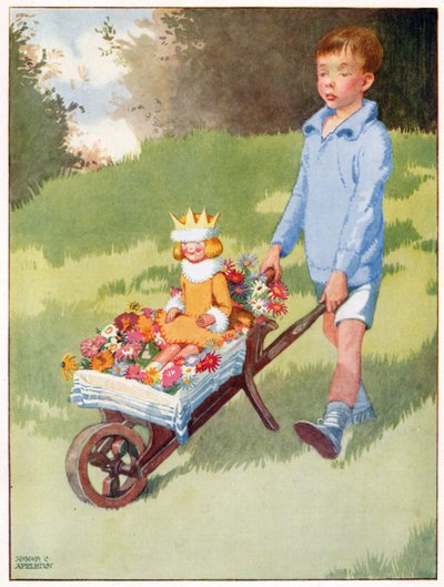 The Princess Celandine drove up in a gorgeous carriage, illustration from 