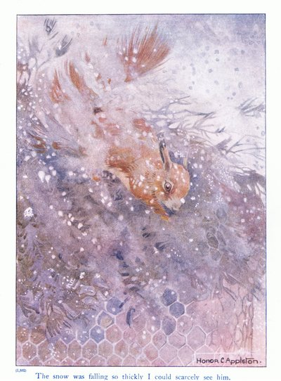 The snow was falling so thickly I could scarcely see him (illustration from 