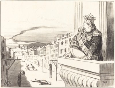 In Naples - The Best of Kings... (2nd plate) by Honoré Daumier