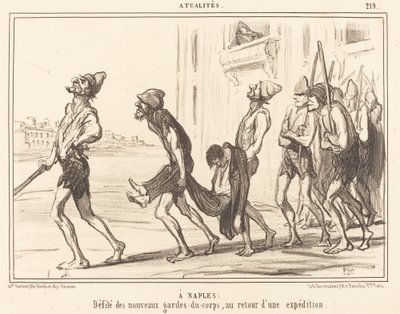 A Naples: Parade of the Bodyguards by Honoré Daumier