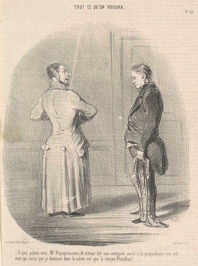 What Are You Thinking, Mr. Piquepruneman, to Have... by Honoré Daumier