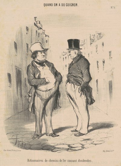 Railway Shareholders Discussing Dividends by Honoré Daumier