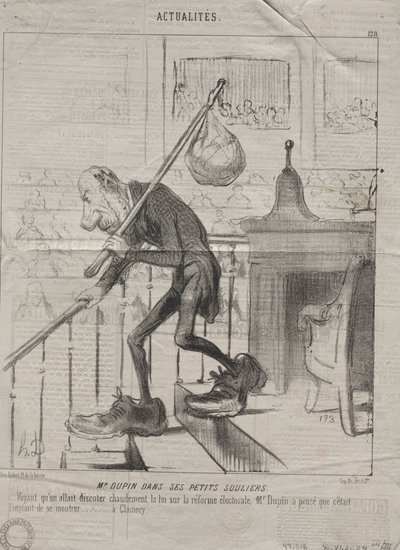 Actualities (No. 128): Mr. Dupin in his little shoes by Honoré Daumier