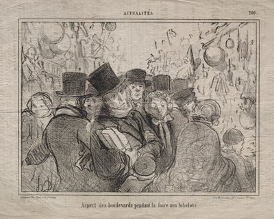 Actualities (No. 260): View of Boulevards During a Market for Trinkets by Honoré Daumier