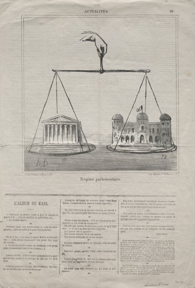 Actualities No. 10: Parliamentary Regime, 1870 by Honoré Daumier