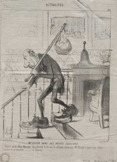 Actualities No. 128: Mr. Dupin in His Little Shoes by Honoré Daumier