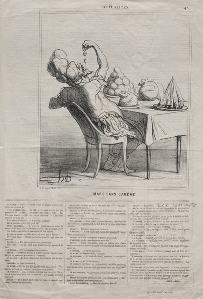 Actualities No. 43: March without Lent by Honoré Daumier