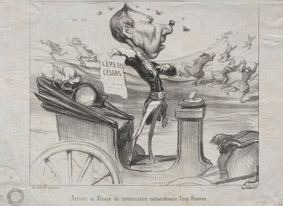 The Arrival in Alsace of the Extraordinary Commissioner, Coco Romieu, 1850 by Honoré Daumier