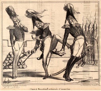 Admiral Alexander Sergeyevich Menshikov on Inspection Tour by Honoré Daumier