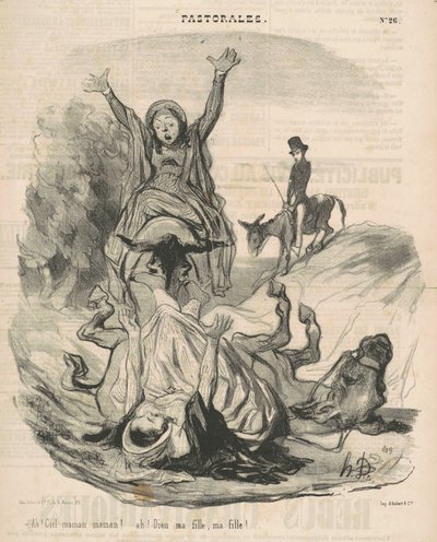 Ah! Heaven, Mother, Mother... Ah! God, My Daughter... by Honoré Daumier
