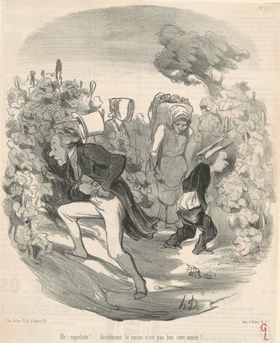 Ah! Saperlotte! ... The Grapes Are Not Good This Year! ... by Honoré Daumier