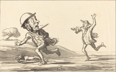 Well Then!... It Seems... Reserved Hunt by Honoré Daumier