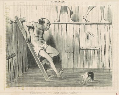Come on, Launch Yourself Father Goutot... by Honoré Daumier