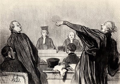 An Advocate Who is Evidently Fully Convinced, 1845 by Honoré Daumier
