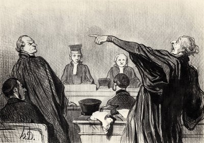 An advocate who is evidently fully convinced... From the Series Les gens de justice, 1845 by Honoré Daumier