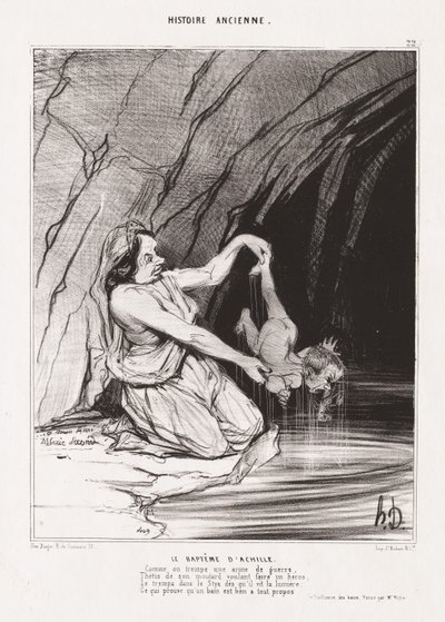 Ancient History: The Baptism of Achilles by Honoré Daumier
