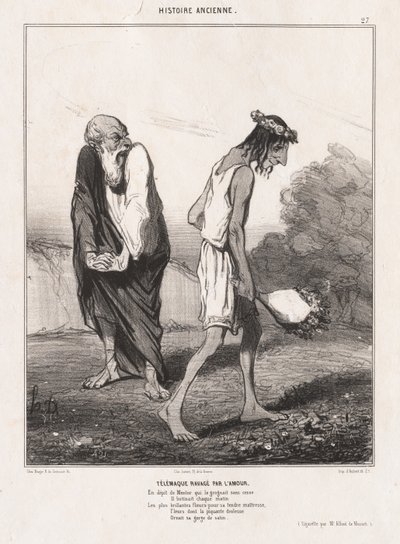 Ancient History: Pl. 27, Telemachus Ravaged by Love by Honoré Daumier