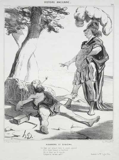 Ancient History, plate 20: Alexander and Diogenes by Honoré Daumier