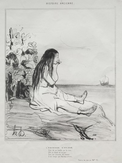 Ancient History, Plate 24: The Abandonment of Ariadne by Honoré Daumier