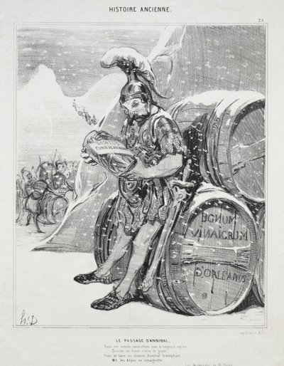 Ancient History, plate 28: The Passage of Hannibal by Honoré Daumier