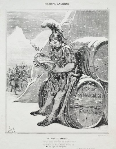 Ancient History, Plate 28: The Passage of Hannibal by Honoré Daumier