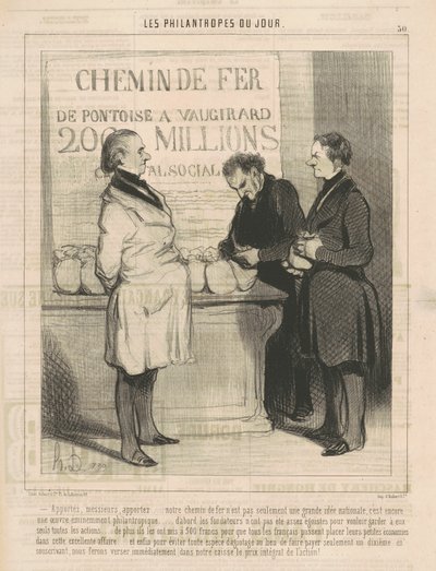 Bring, gentlemen, bring ... by Honoré Daumier