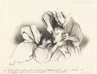 Press Hard, It Makes the Bump Go In... by Honoré Daumier