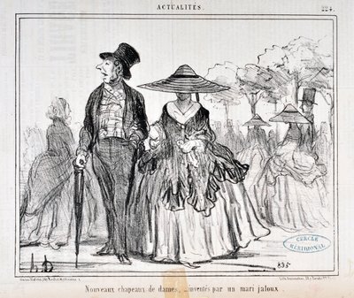 Artwork by Honore Daumier Charivari date from 1855: Serie Actualites 