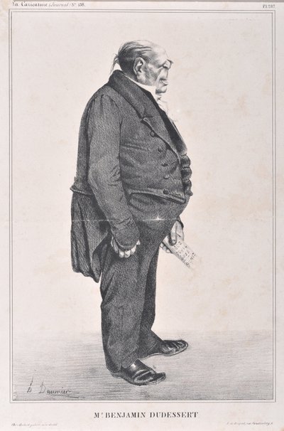 Artwork by Honore Daumier Charivari dates from 1833: Serie Celebrites de la Caricature 