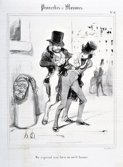 Artwork by Honore Daumier. Series 