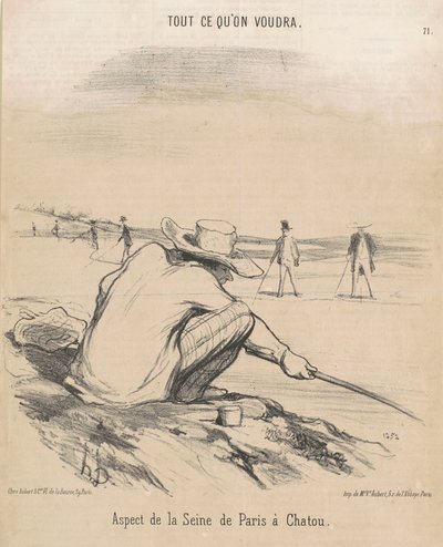 Aspect of the Seine from Paris to Chatou by Honoré Daumier