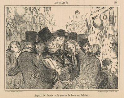 Aspect of the Boulevards During the Trinket Fair by Honoré Daumier